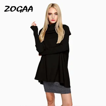 

ZOGAA 2020 Sweater High Street Fashion Women's Loose Pullover Korean Autumn Winter Turtleneck Thick Sweater Winter Clothes Women