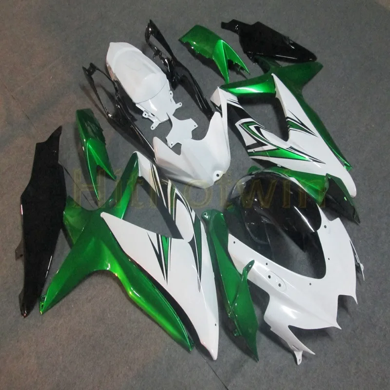 Заказной обтекатель корпуса мотоцикла для Suzuki GSX-R600750 K8 2008 2009 2010 Мотор панели+ болты+ литьевая форма белый