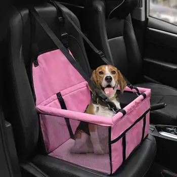 

1PCS Pet Reinforce Car Booster Seat For Dog Cat Portable And Breathable Bag With Seat Belt Dog Carrier Safety Stable For Travel