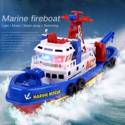 Высокоскоростной музыкальный свет Электрический морской спасательный пожарная лодка неудаленная игрушка Hign Quanlity Прямая доставка для
