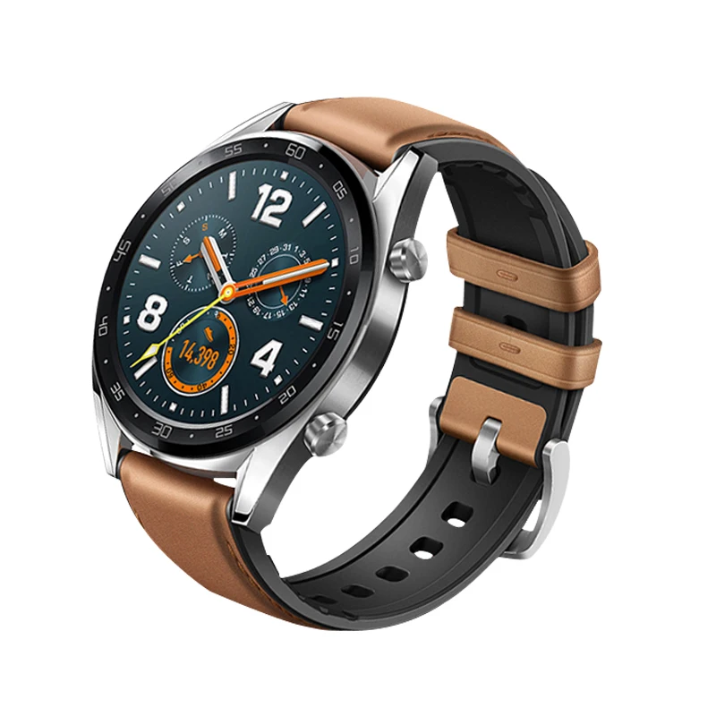 Высококачественный ремешок из ТПУ и кожи для наручных часов Honor Magic Huawei Watch GT