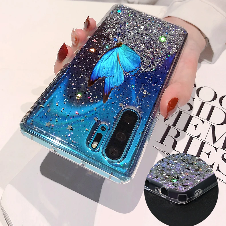 Силиконовый чехол с блестками для Xiaomi mi F1 A1 A2 8 10 9 pro CC9e note lite прозрачный мягкий