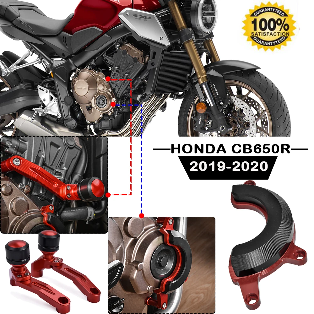 Motorcycle Frame Crash Pads Engine Case Sliders Protector for Honda CBR650R 2019-2020 CB650R Neo Sports Cafe 2019-2020 CB650F 2017-2020 Blue