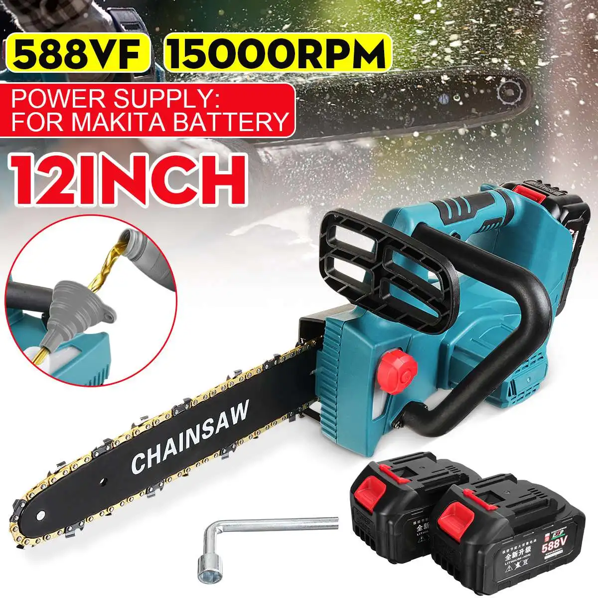 Chainsaw Chain Cutting Tools Cordless Electric for Makita Battery Saw Garden Hot 