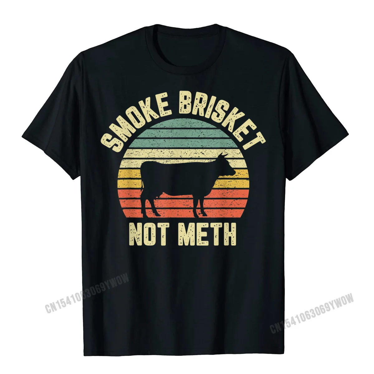 Group O-Neck Tshirts Thanksgiving Day Tops T Shirt Short Sleeve Designer Cotton 3D Printed Tops Tees Printing Men Funny BBQ Shirt Smoke Brisket Not Meth Novelty Grilling T-Shirt__739 black