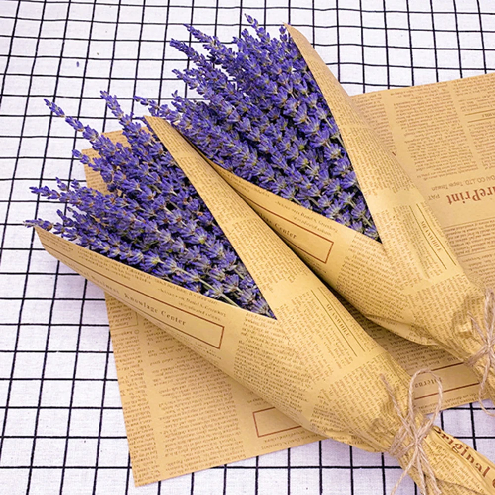 40 см Лавандовый высушенный букет цветок Сделай Сам сухой натуральный из цветов