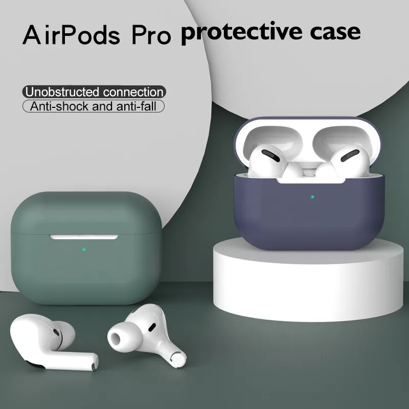 Capa De Silicone Para Apple Airpods Pro Caso Adesivo Caso Bluetooth Para Air Pods Acessórios De Fone De Ouvido Pele Com Gancho