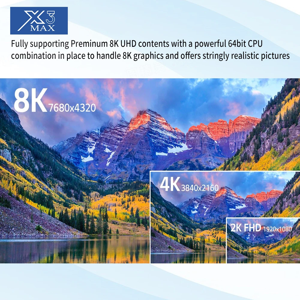 Предпродажа! X3 Max ТВ приставка Android 9,0 Amlogic S905X3 4 ГБ 32 ГБ 64 Гб ТВ приставка 8K 1080P HD медиаплеер двойной wifi Netflix Google плеер