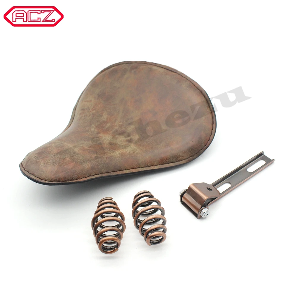 ACZ Винтаж мотоцикл Синтетическая кожа Solo Driver Seat Для Harley Honda Chopper Bobber Custom| |