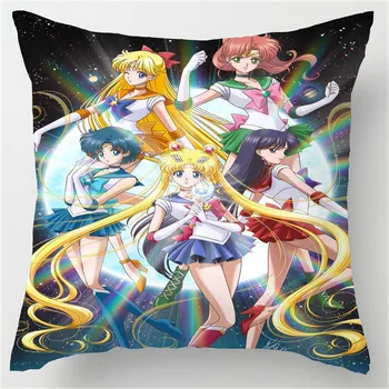 

Hot Custom Japanese Anime Cartoon Sailor Moon Princess Tsukino Usagi Throw Square Pillow Case Bedding Pillow Slips Protector