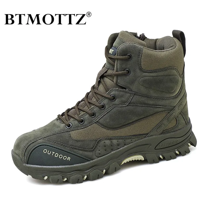 

Tactical Military Combat Boots Men Genuine Leather US Army Hunting Trekking Camping Mountaineering Winter Work Shoes Bot BTMOTTZ