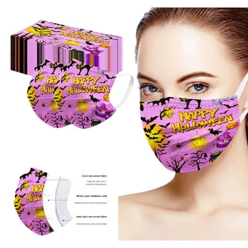 

Fast Delivery Unisex Printed Soft Masks For Adults 3-Layer Face Masks 50PCS Face Mask Mascarilla 2020 Adult Mouth Mask Unisex