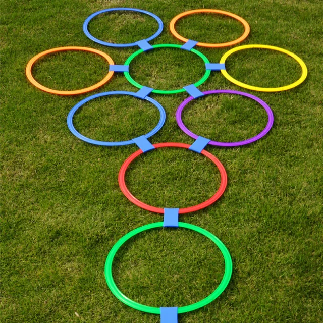 Children's outdoor games jumping grid parent-child kindergarten early education games vaulting horse training ring toys WYW 2