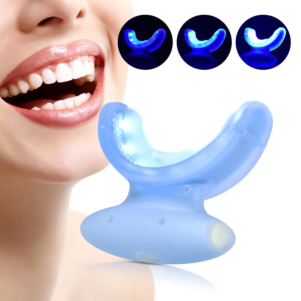 

Teeth Whitening Cleaning Tool Brush Dental Calculus Remover Silicone Support Medical Cold Light Vibration Blue Light Device