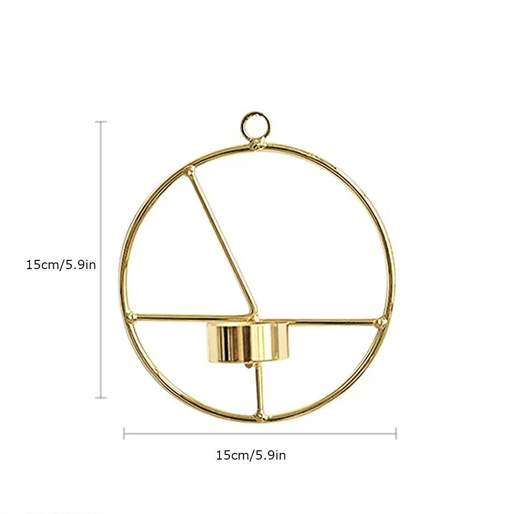 Nordic Style Bedroom Wall Geometric Candlestick Iron Art Home TV Cabinet Crafts Living Room Wedding Simple Restaurant Decoration