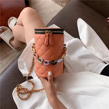 

Fashion Quality Lattice Women Bag PU Leather Shoulder Crossbody Bags For Women Solid Color Simply Style Female Small Handbags