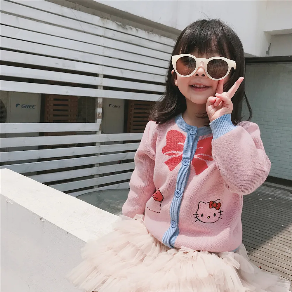 Tonytaobaby/новая осенне-зимняя одежда для девочек; Детские хлопковые свитера; зимняя одежда для маленьких девочек; свитер для девочек