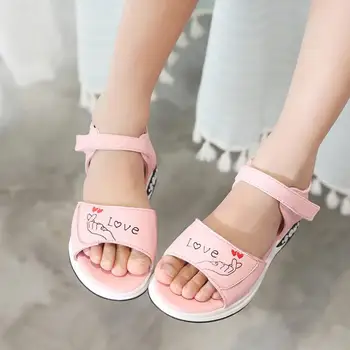 

Summer Kids Sandals For Girls Party Shoes Children Beach Little Big Girls Open Toe Flat Lovely Sandals Fashion Comfortable
