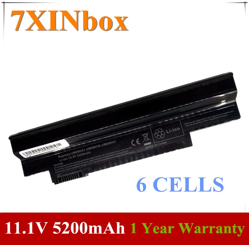 

7XINbox 11.1V Battery UM09H31 UM09H36 UM09H41 UM09G31 For Acer Aspire One 253h 532G 532h 533 AO533 AO532G AO532h UM09H56 UM09H70