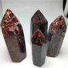 Natural Semi - Gemstone Single - Pointed Burgundy Garnet Crystal Raw Mineral Specimen Polished Healthy Healing Tower 1
