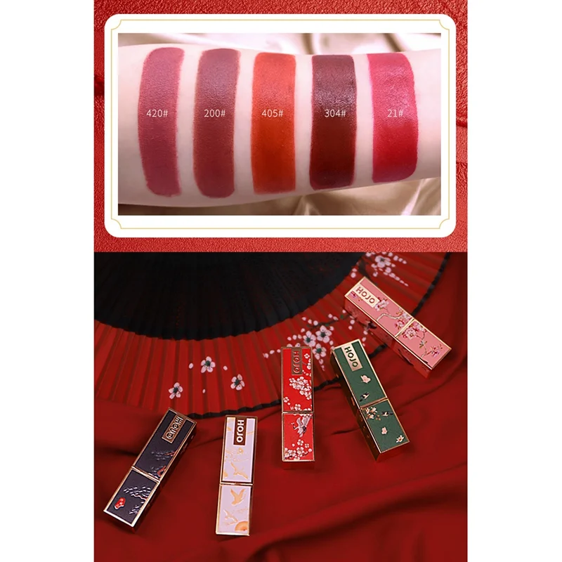 Best Selling Lady Long-lasting Easy To Color Matte Lipstick Moisturizing Lipstick Beauty Lipstick 5 colors ladies Makeup cosmeti