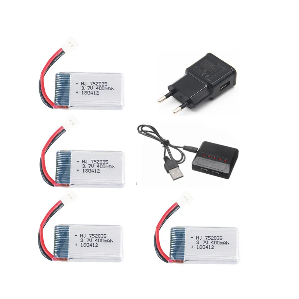 Аккумулятор Lipo 3 7 в 400 мАч для JJRC H31 H43hw X4 H107 KY101 E33C E33 U816A V252 H6C Запасной