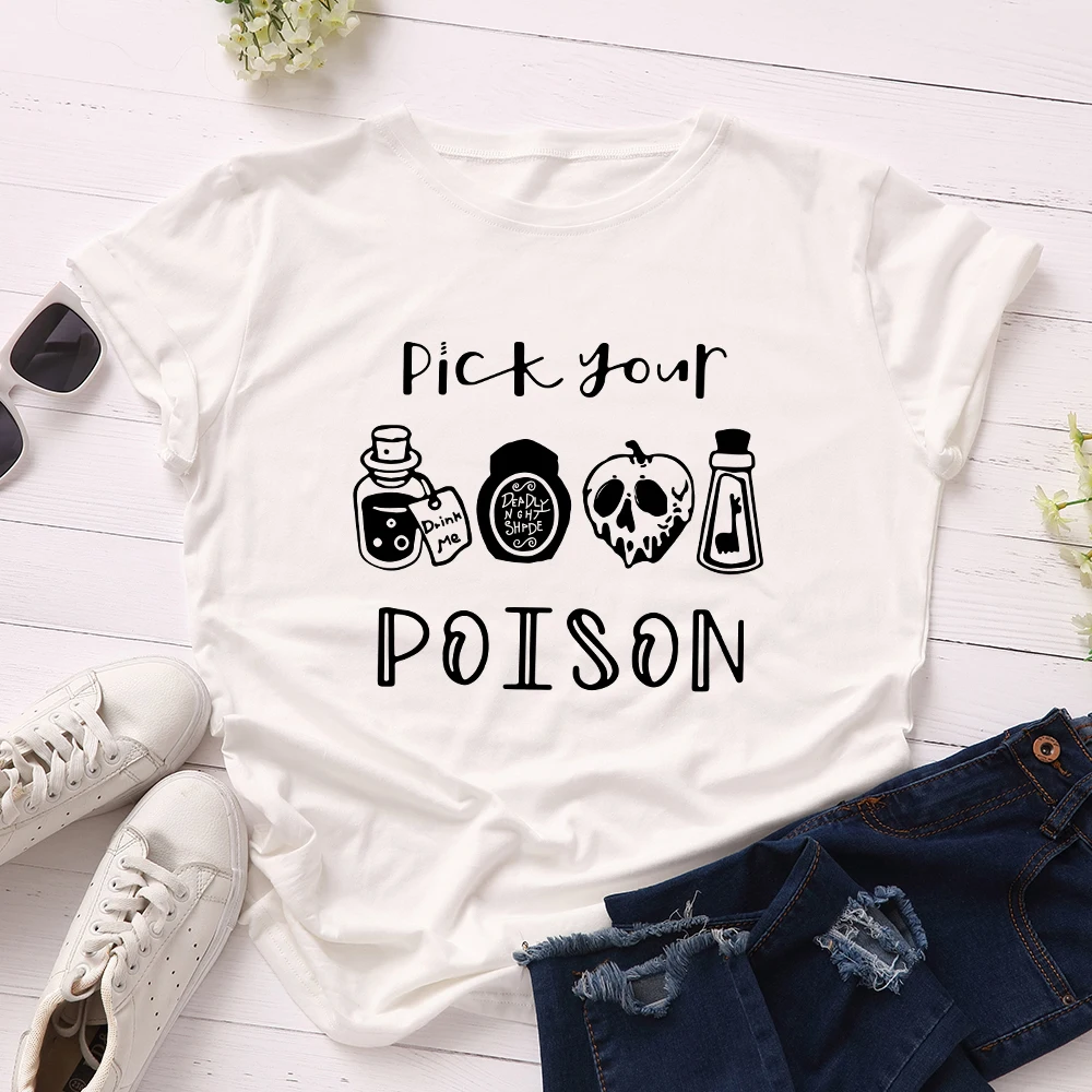 JFUNCY Plus Size Halloween Clothes Women T-shirts Female Short Sleeve Tee Tops Woman Casual Tshirt 2020 Summer Cotton T Shirt