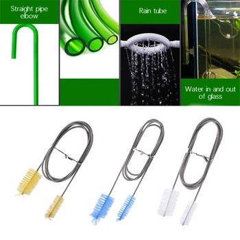 

Flexible Adjustment Drainage Brush Double-ended Hose Pipe Stainless Steel Cleaning Brush Aquarium Glass Tube Adjustment Brush