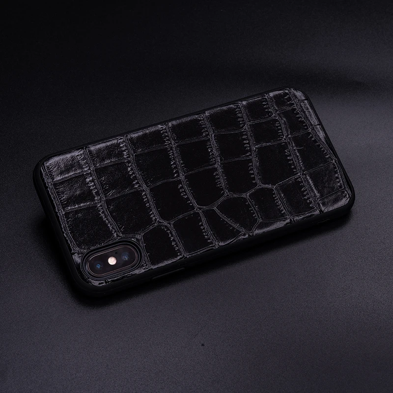Cowhide Crocodile Belly Grain Phone Case For IPhone X XS Max XR For Apple 5 5S SE 6 6S 7 8 Plus Protect Phone Fitted Case