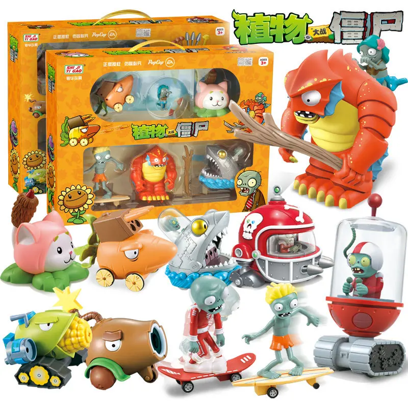 

Plants vs Zombies Toys New Wave Beach Series Back to Deep Sea Giants Shield Zombie Set Educational toys without box