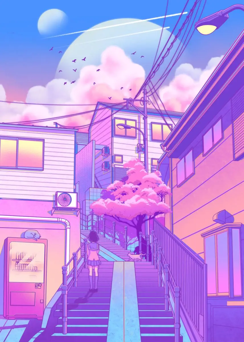 Poster Nochnoj Gorod V Stile Pop Kiotu Bashnya Osaka Gorodskaya Ulica Polunochnaya Zvezda Iskusstvo Sten Domashnij Kavajnyj Dekor Dlya Komnaty Holshovyj Poster Dom I Sad Aliekspress