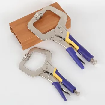 

C Type Crimping Pliers Clamping Tongs Fixed Grip Vise Quick Grip Locking Welding Forceps Hand Crimping Tools alicates