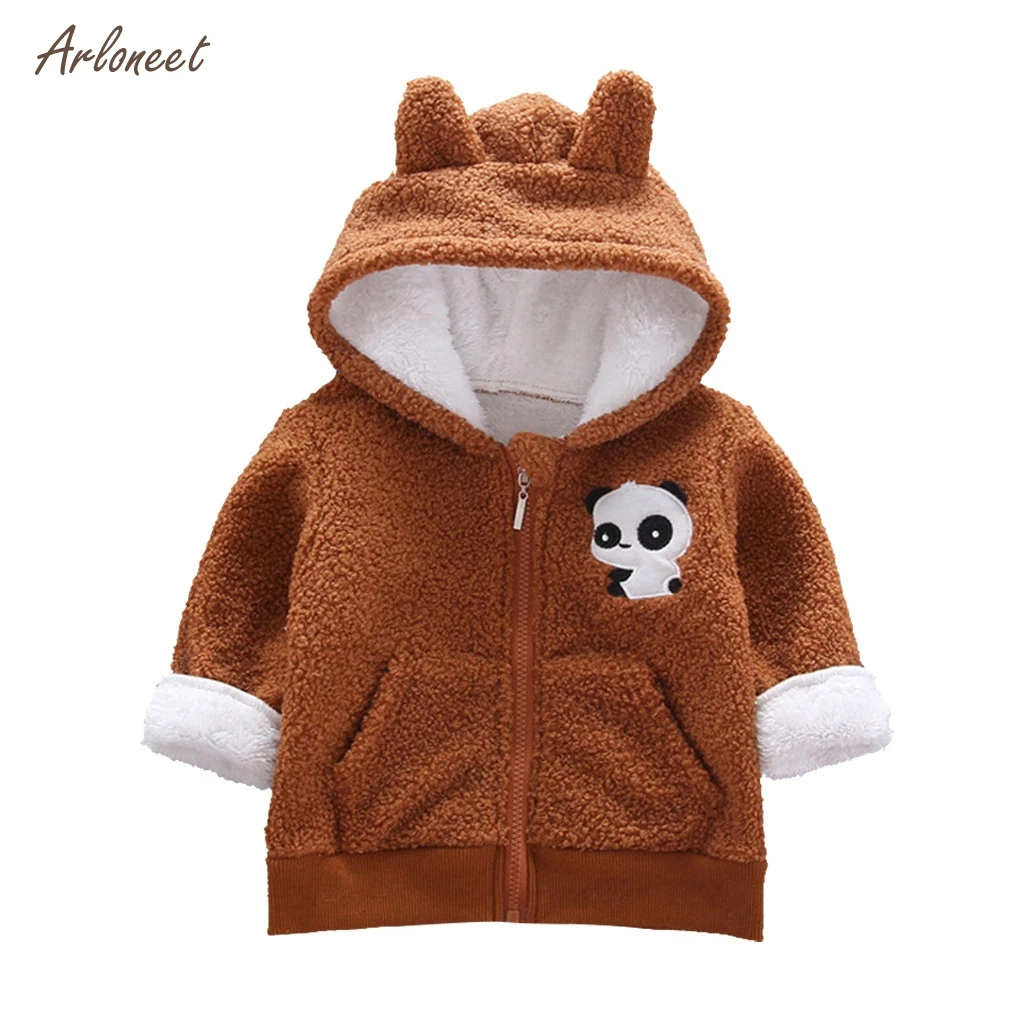 ARLONEET Baby Girls Winter Fleece Coat Warm coat cute Snowsuit toddler girl Hooded Jackets Outerwear roupa infantil menina