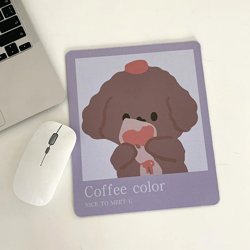 Alfombrilla de goma antideslizante con dibujos animados para ratón, tapete de mesa de oficina para ordenador de tamaño pequeño, estilo Kawaii