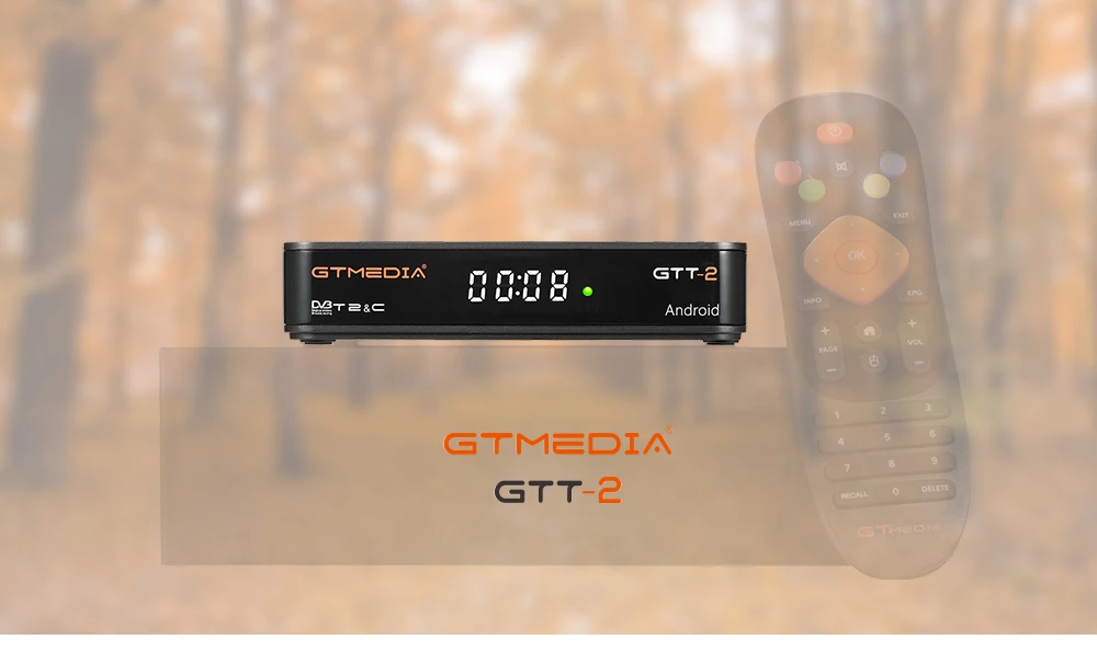 GTMEDIA GTT2 DVB-T2/C android 2g+ 8g 1080p iptv android 6,0 android DVB-T2 signal freesat gtt h.265 встроенный Wifi 2,4G cccam m3u