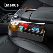 Baseus органайзер для автомобильных сидений, кожаная большая емкость, автомобильная коробка для хранения, Карманный держатель для телефона, органайзер для Airpods в автомобиле