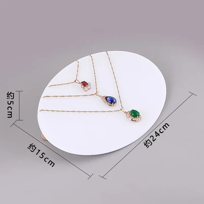 3-necklace display Горизонтальная акриловая деревянная витрина для ожерелья, поднос для сережек, держатель для ожерелья, подставка для ювелирных изделий, органайзер для ювелирных изделий, пластина - Цвет: 3-necklace display