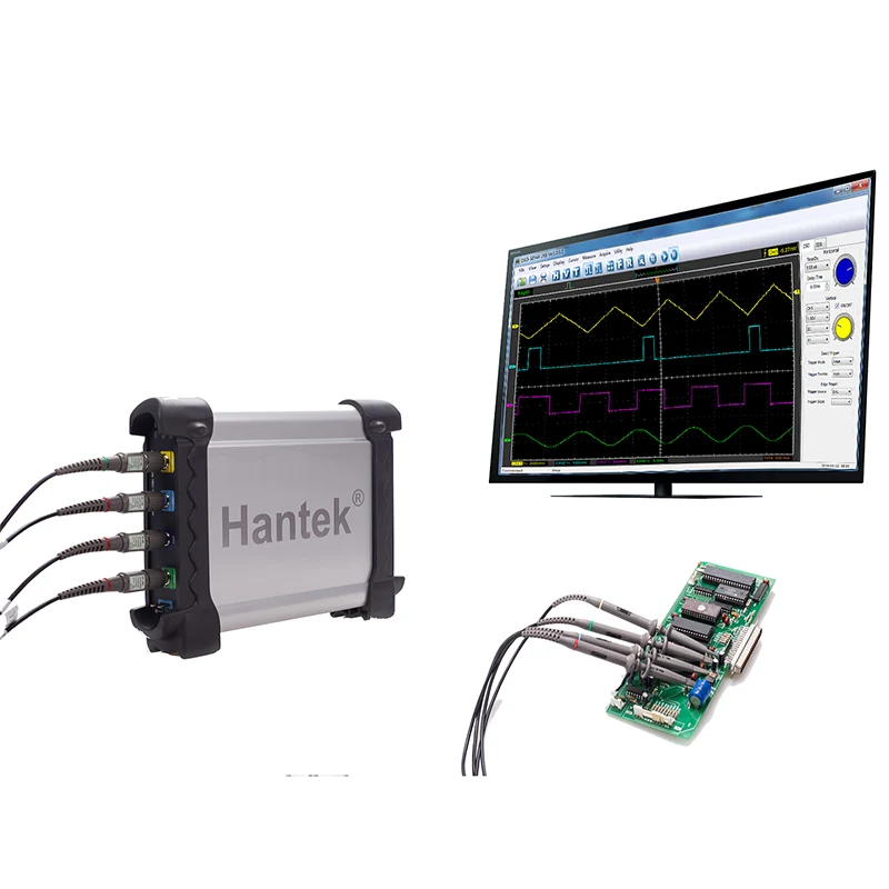 Hantek DSO3254A цифровой осциллограф 4 канала 250 МГц USB хранилище ПК Автомобильный Осциллограф Логический анализатор+ генератор сигналов