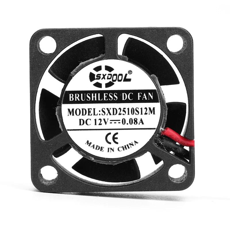 Мини вентилятор охлаждения 25 мм 2 шт./лот SXDOOL DC 12 В XH2.54-2Pin 2510 25x25x10 кулер | Компьютеры