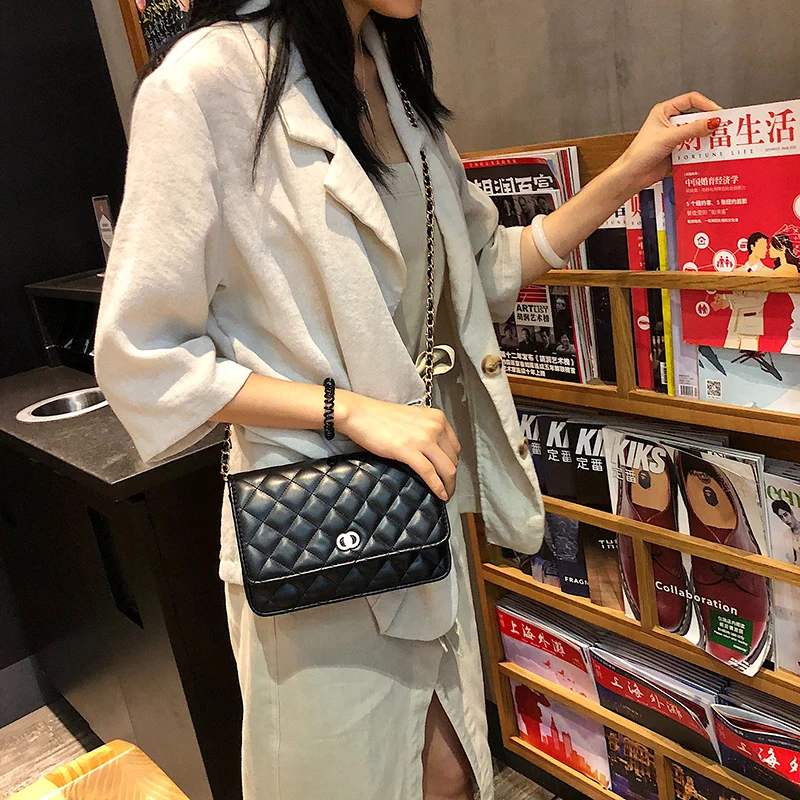 PU Leather Shoulder Bag for Women 2021 Simple Luxury Solid Color Crossbody Bag Ladie Design Fashion Handbag and Purses