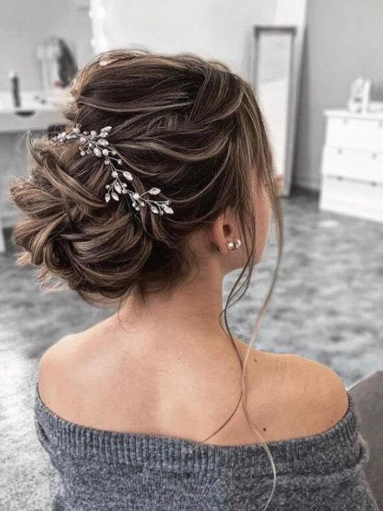 Women Rhinestone Hair Vine Fashion Hair Jewelry Handmade Prom Ornaments Wedding Bridal Accessories Party Hairband