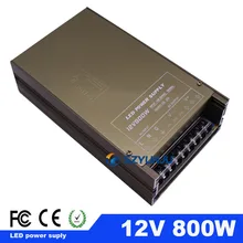 12V 67A 800W импульсный источник Питание Универсальный Регулируемый Серебряный цвет AC198-264V вход для 24V WS2811 5050 Светодиодные ленты светильник