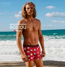 2019 Fashion Print Men Boxer Comfortable Pure Cutton Men Underwear Breathable Male Underpants Luxury Men Shorts