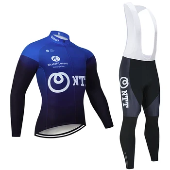 

2020 NTT Cycling Jerseys Long Sleeve Bike Shirts PANT Men's Winter Fleece Cycling TEAM Clothing Mountain Bike jacket Maillot