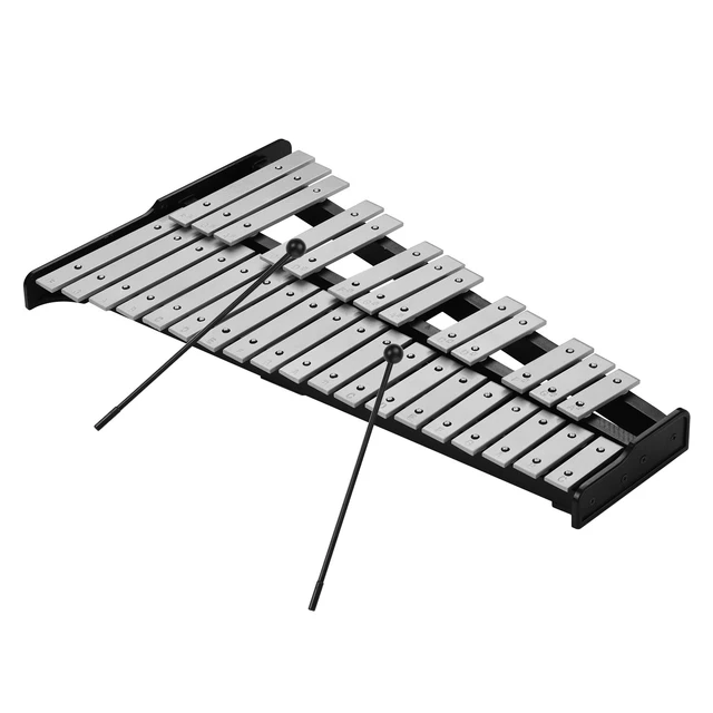 32-note Xylophone Educational Glockenspiel Wooden Base Solid