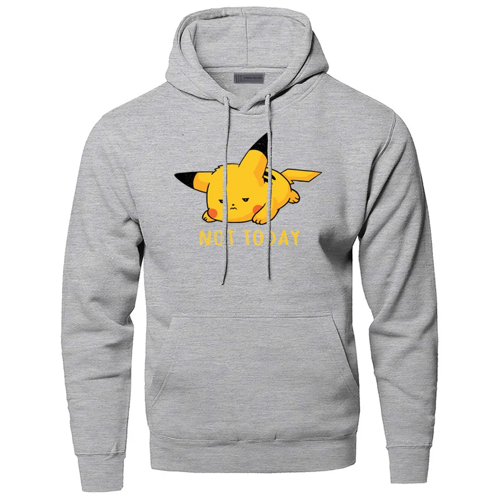 Pikachu Pika Hoodies Men Not Today Sweatshirts Pokemon Hoodie Hooded Winter Autumn Fleece Japan Anime Streetwear Sportswear Pikachu Pika Hoodies Men Not Today Sweatshirts Pokemon Hoodie Hooded Winter Autumn Fleece Japan Anime Streetwear Sportswear