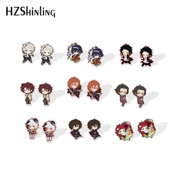 

2020 New Bungo Stray Dogs Acrylic Earring Anime Resin Earrings Epoxy Stud Earring Shrinky Dinks Earrings Trendy Jewelry
