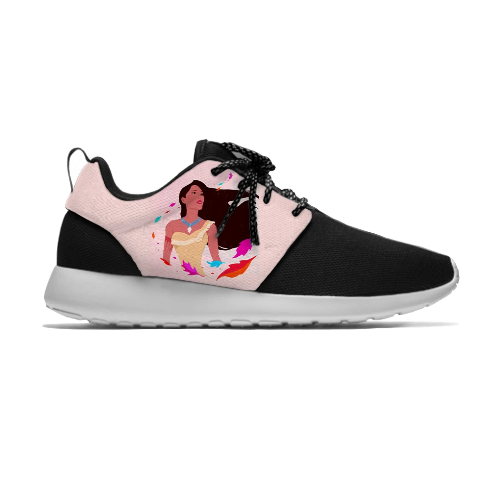 Принцесса Pocahontas мультфильм 3D принт дети мальчики девочки кроссовки детские дышащие легкие сетчатые спортивные кроссовки
