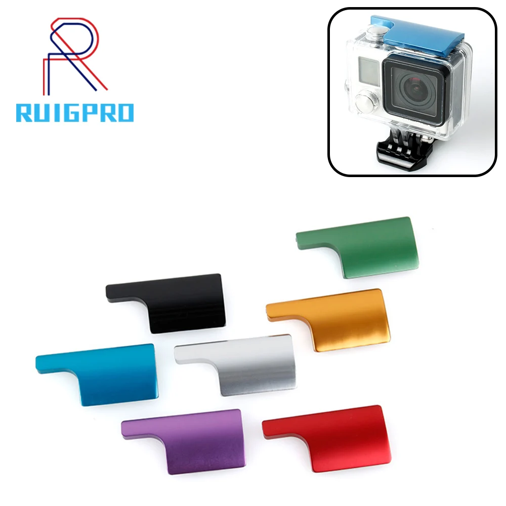 CNC алюминиевый водонепроницаемый корпус защелка замок Cae для Gopro Hero 3 +/4 Спортивная камера фиолетовый красный
