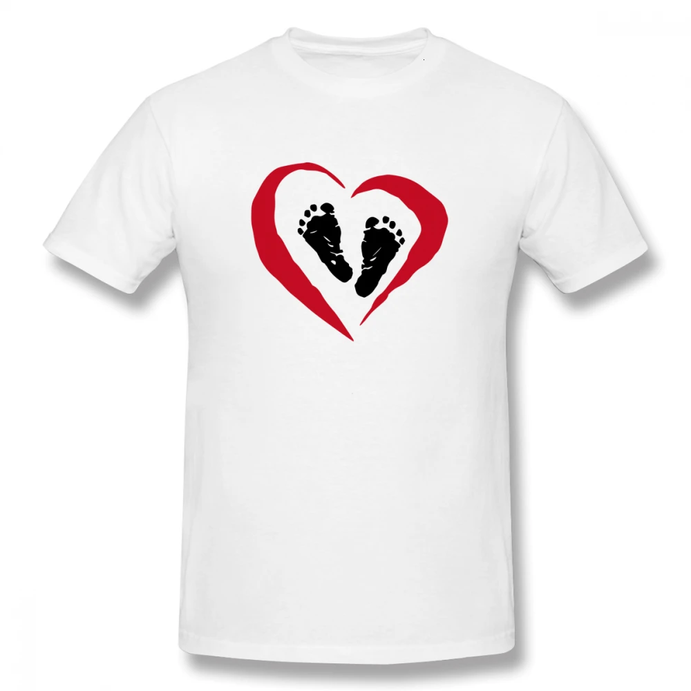 

2019 Men's Basic Short Sleeve T-Shirt 3D Print t shirt Baby Heart Feet Cotton Funny T-shirt homme Top Tees